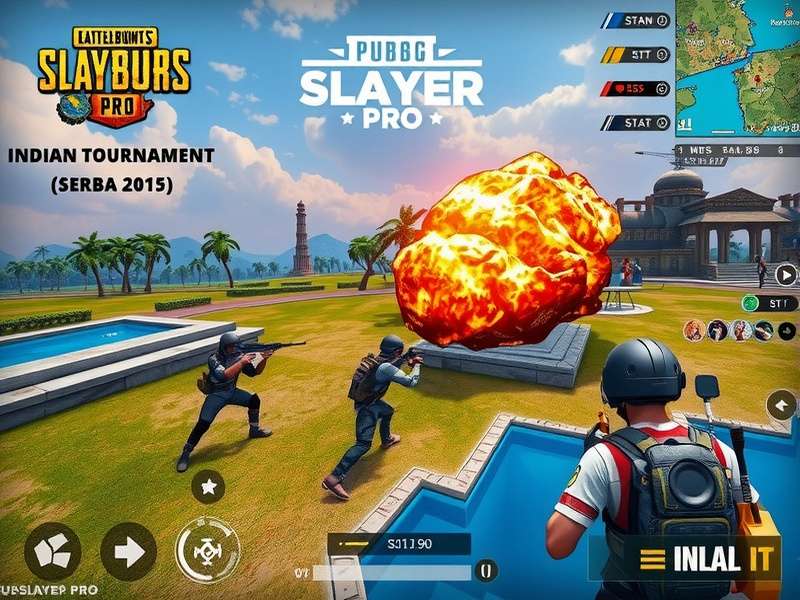 PUBG Slayer Pro map showing different terrains and locations